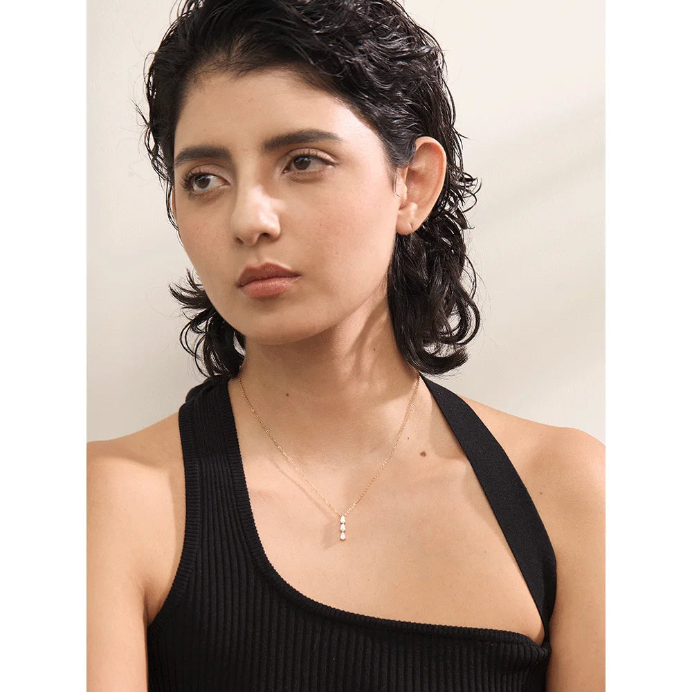 Colar com Pingente de Zircônia Banhado a Ouro 18k