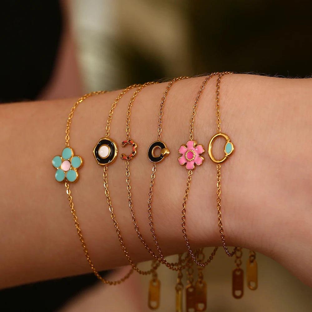Pulseira de Charme Delicada Banhado a Ouro