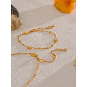 Conjunto de Colar e Pulseiras de Luxo Banhado a Ouro