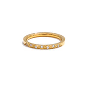 Anel Fino com Zircônia Banhada a Ouro 18k