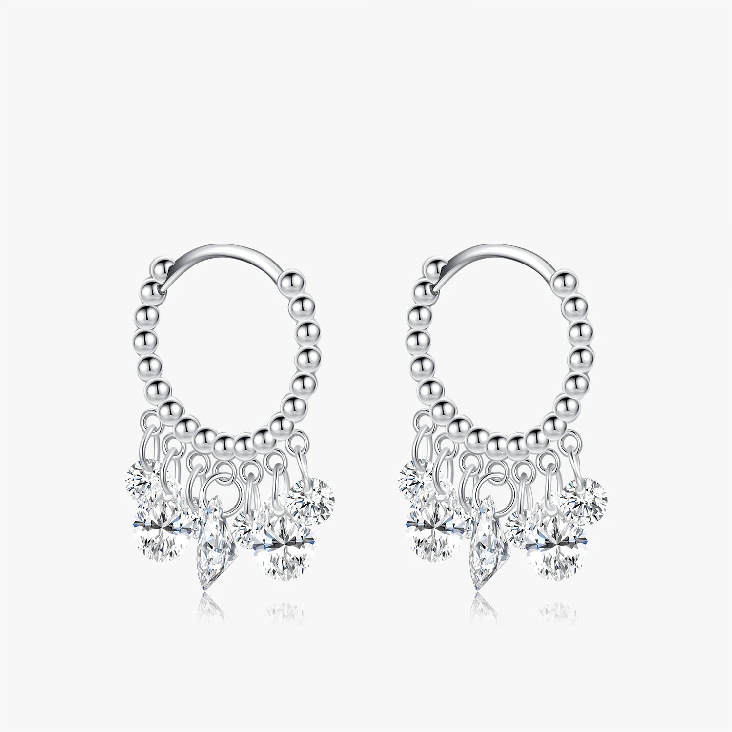 Brincos de Pendentes com Zircônias Brilhantes