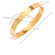 Pulseira Minimalista Brilhante, Banhada a Ouro