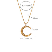 Colar com Pingente Lua Charme Banhado a Ouro
