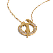 Colar Mãe e Filho Pingente Banhado a Ouro