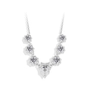 Colar de Moissanite Banhada a Ouro Branco 18K