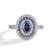 Anel de Luxo Oval Moissanite Presente de Noivado